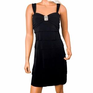 Black Tiered Dress by La Belle Sz M